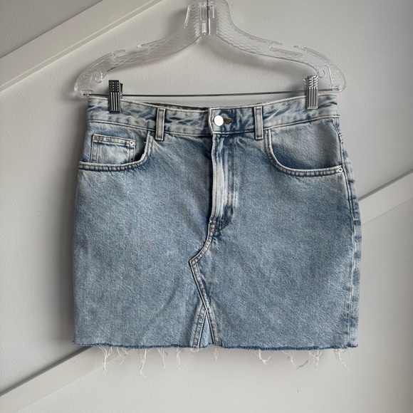 H&M Denim Mini Cotton Skirt size 4 - Picture 1 of 4